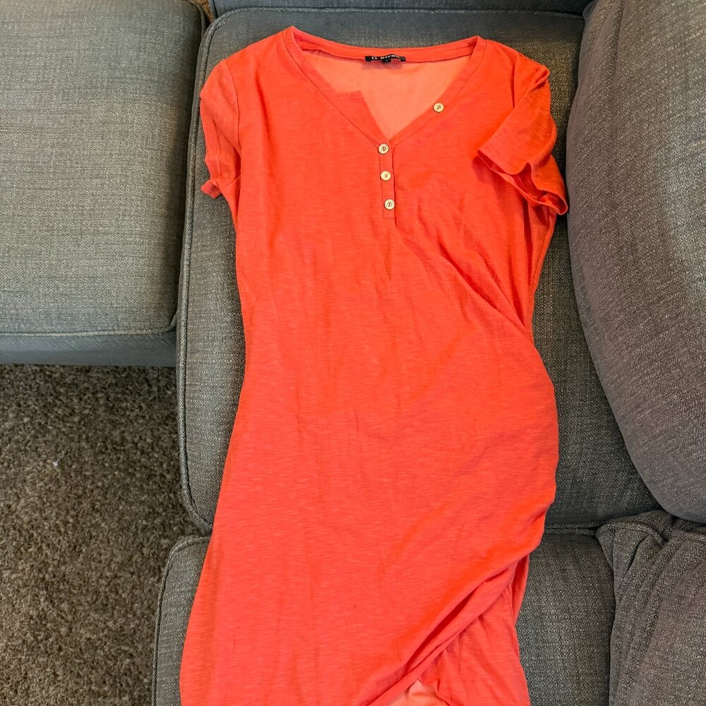 BTFBM Orange T Shirt Dress - L